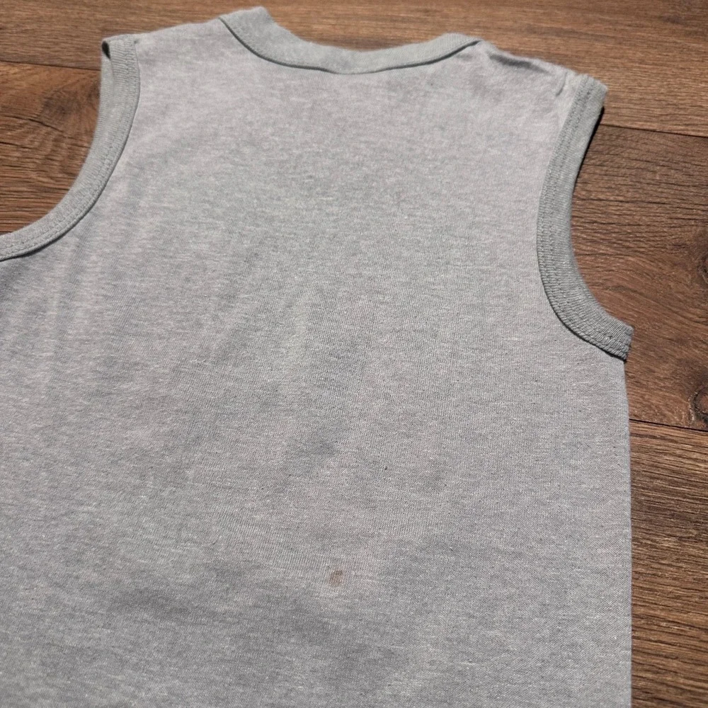 Vintage Disney T-Jays Gray Sport Goofy Tank Top Kids XS 2-4 USA Made